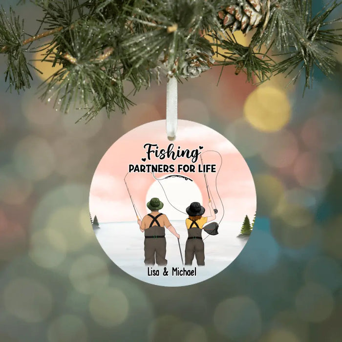 Fishing Partners For Life - Personalized Gifts Custom Ornament For Fly Fishing Lovers