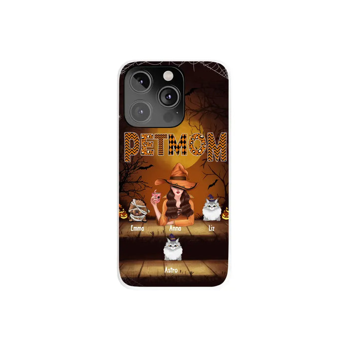 Pets Mom - Personalized Gifts for Halloween Phone Case for Witches, For Dog Cat Lovers