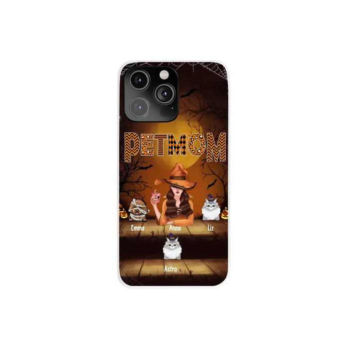 Pets Mom - Personalized Gifts for Halloween Phone Case for Witches, For Dog Cat Lovers