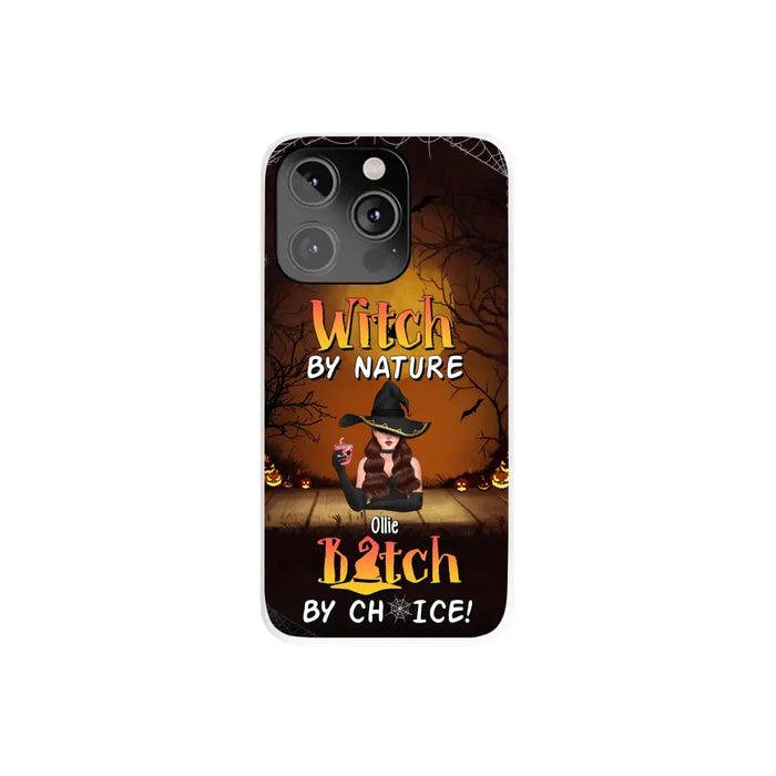 Wicked By Nature Bitch By Choice - Personalized Gifts for Halloween Phone Case For Her For Witches