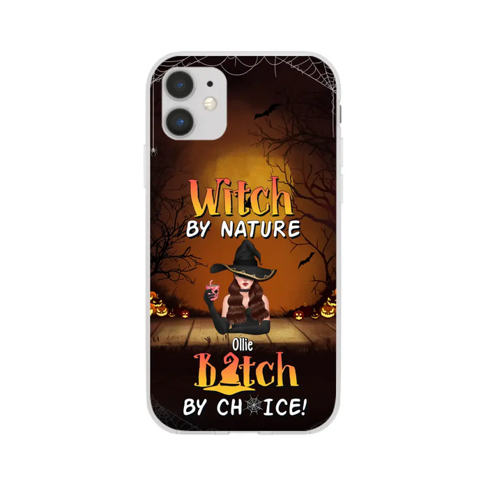 Wicked By Nature Bitch By Choice - Personalized Gifts for Halloween Phone Case For Her For Witches