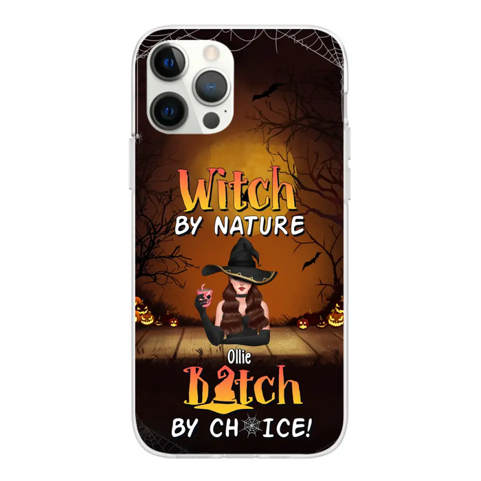 Wicked By Nature Bitch By Choice - Personalized Gifts for Halloween Phone Case For Her For Witches