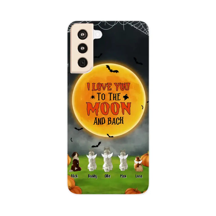 I Love You To The Moon And Back - Personalized Halloween Gifts Custom Phone Case For Dog Lovers