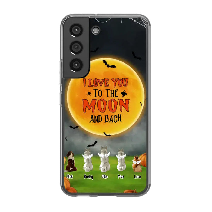 I Love You To The Moon And Back - Personalized Halloween Gifts Custom Phone Case For Dog Lovers