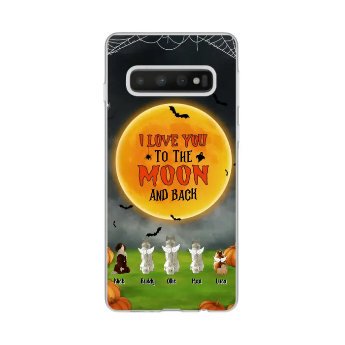 I Love You To The Moon And Back - Personalized Halloween Gifts Custom Phone Case For Dog Lovers