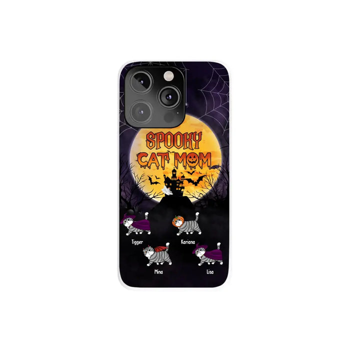 Spooky Cat Mom - Personalized Gifts for Halloween Phone Case for Cat Lovers