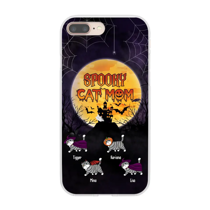 Spooky Cat Mom - Personalized Gifts for Halloween Phone Case for Cat Lovers