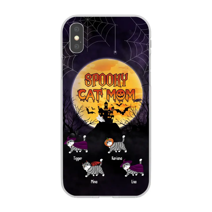 Spooky Cat Mom - Personalized Gifts for Halloween Phone Case for Cat Lovers