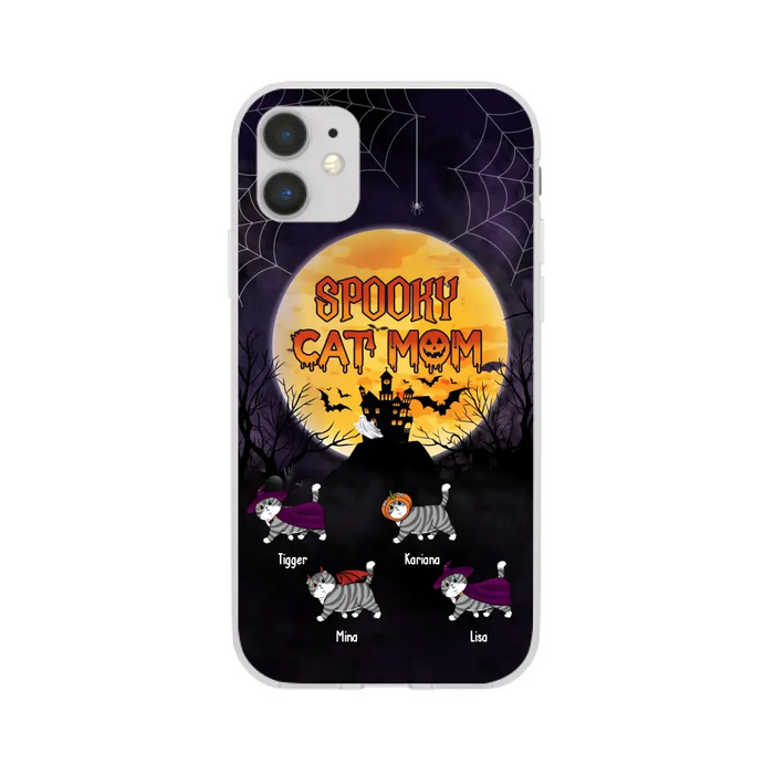 Spooky Cat Mom - Personalized Gifts for Halloween Phone Case for Cat Lovers