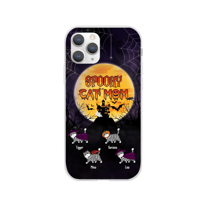 Spooky Cat Mom - Personalized Gifts for Halloween Phone Case for Cat Lovers