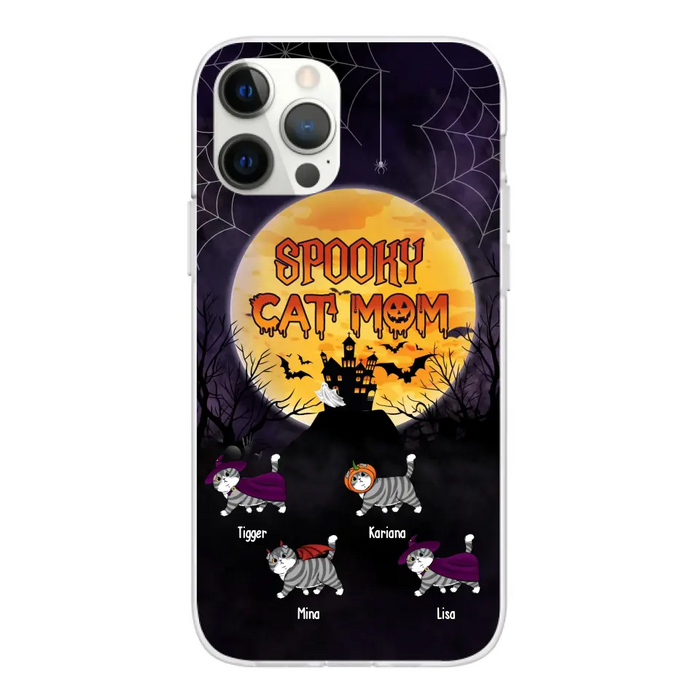 Spooky Cat Mom - Personalized Gifts for Halloween Phone Case for Cat Lovers