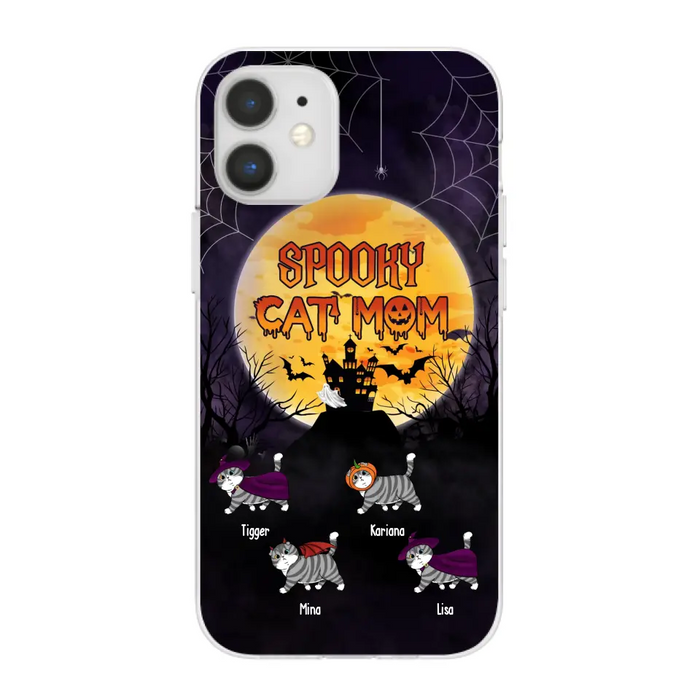 Spooky Cat Mom - Personalized Gifts for Halloween Phone Case for Cat Lovers