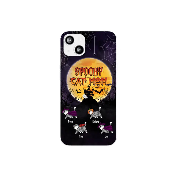 Spooky Cat Mom - Personalized Gifts for Halloween Phone Case for Cat Lovers