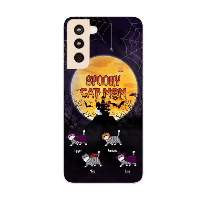 Spooky Cat Mom - Personalized Gifts for Halloween Phone Case for Cat Lovers