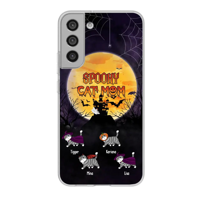 Spooky Cat Mom - Personalized Gifts for Halloween Phone Case for Cat Lovers