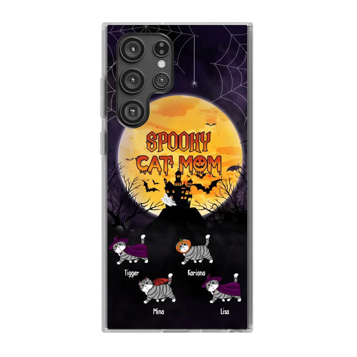 Spooky Cat Mom - Personalized Gifts for Halloween Phone Case for Cat Lovers