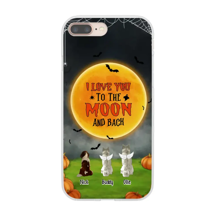 I Love You To The Moon And Back - Personalized Halloween Gifts Custom Phone Case For Dog Lovers