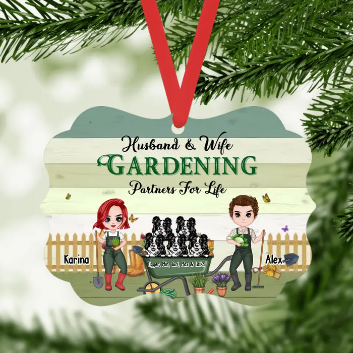 Gardening Partners For Life - Personalized Christmas Gifts Custom Ornament for Couples, Gardening Lovers, Dog Lovers