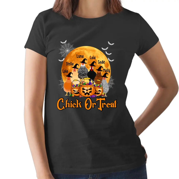 Personalized Shirt, Up To 6 Chickens, Chick Or Treat, Halloween Gift For Chicken Lovers, Farmers