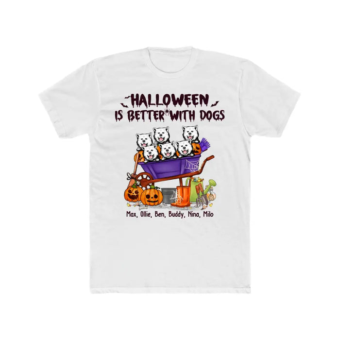 Personalized Shirt, Up To 6 Dogs, Halloween Is Better With Dogs, Gift for Dog Lovers