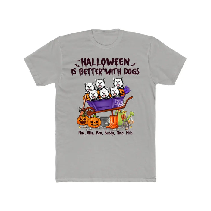 Personalized Shirt, Up To 6 Dogs, Halloween Is Better With Dogs, Gift for Dog Lovers