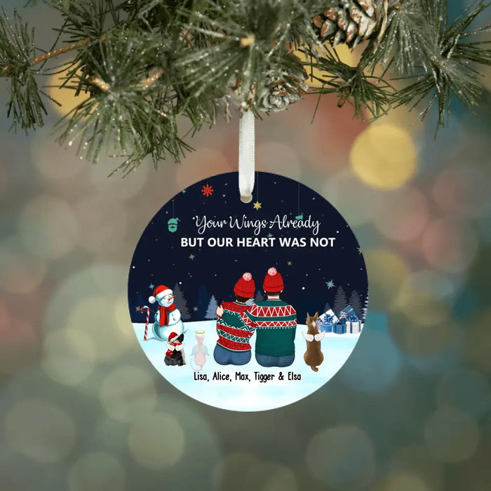 Your Wings Already, But Our Heart Was Not - Personalized Christmas Gifts Custom Ornament, Pet Loss Sympathy Gift