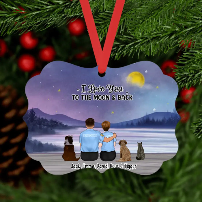 You And Me It's A Forever Kind Of Thing - Personalized Gifts Custom Ornament For Firefighter, Nurse, Doctor, Police Officer, Military Couples, For Pet Lovers