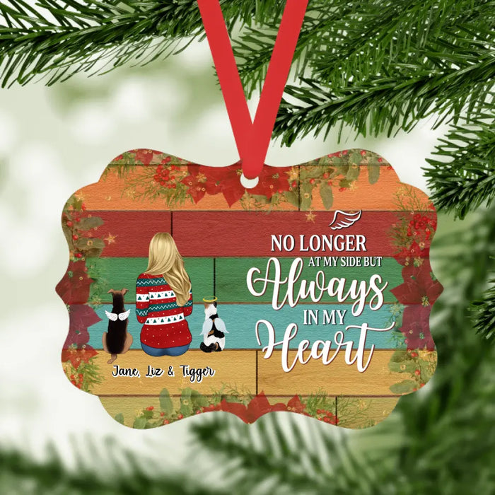 No Longer at My Side but Always in My Heart - Personalized Gifts Custom Ornament Memorial Gifts, For Pet Lovers