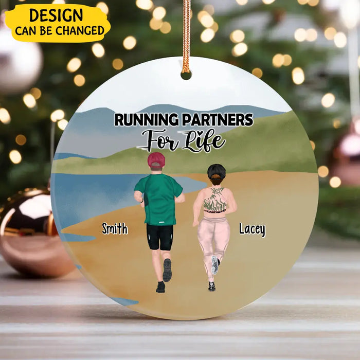 Personalized Ornament, Running Partners For Life, Gift For Running Couple And Friends