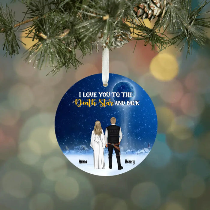 I Love You To The Death Star And Back - Personalized Christmas Gifts Custom Ornament For Couples