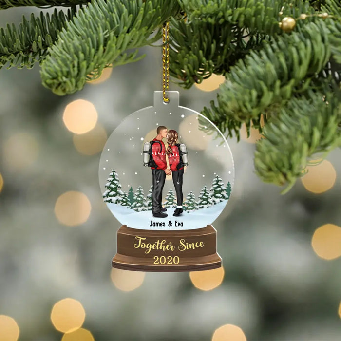 Custom Anniversary Together Since - Personalized Christmas Gifts Custom Ornament For Couples, Gift For Him, For Her