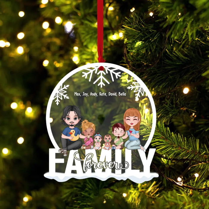 Family Forever - Personalized Christmas Gifts Custom Ornament For Family, Family Christmas Ornament