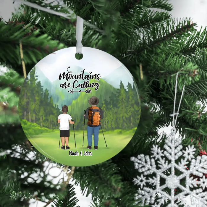 Mountains Are Calling - Personalized Gifts Custom Ornament For Couples, Friends, Family, Gift For Hikers, Hiking Lovers