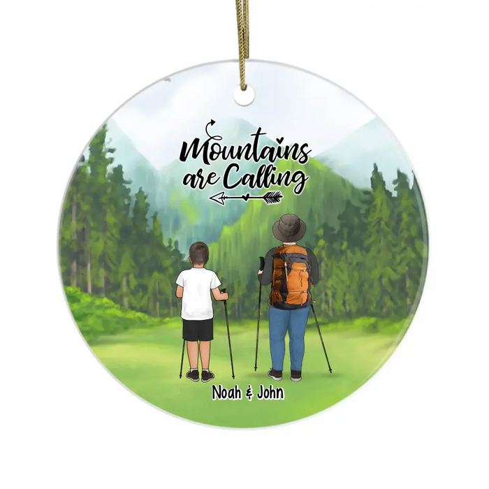 Mountains Are Calling - Personalized Gifts Custom Ornament For Couples, Friends, Family, Gift For Hikers, Hiking Lovers