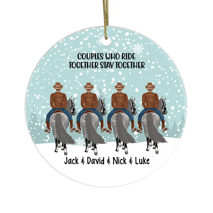 Personalized Ornament, Horse Riding Partners - Couple And Friends Gift, Christmas Gift For Horse Lovers