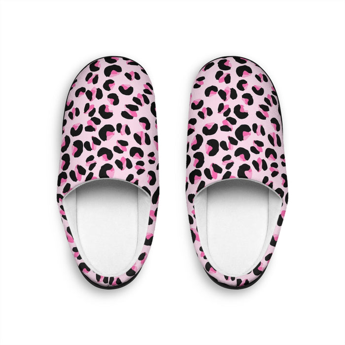 Pink Leopard Print Slippers for Women