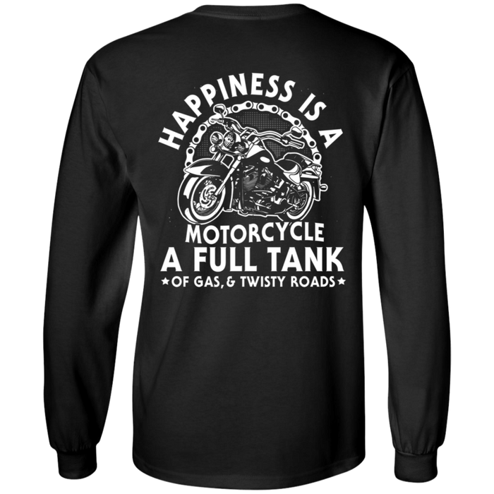 Happiness is a motorcycle a full tank Motorcycle Shirt