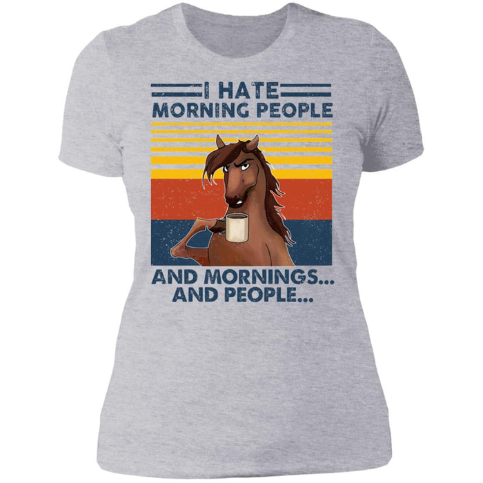 I Hate Morning People Horse Shirt