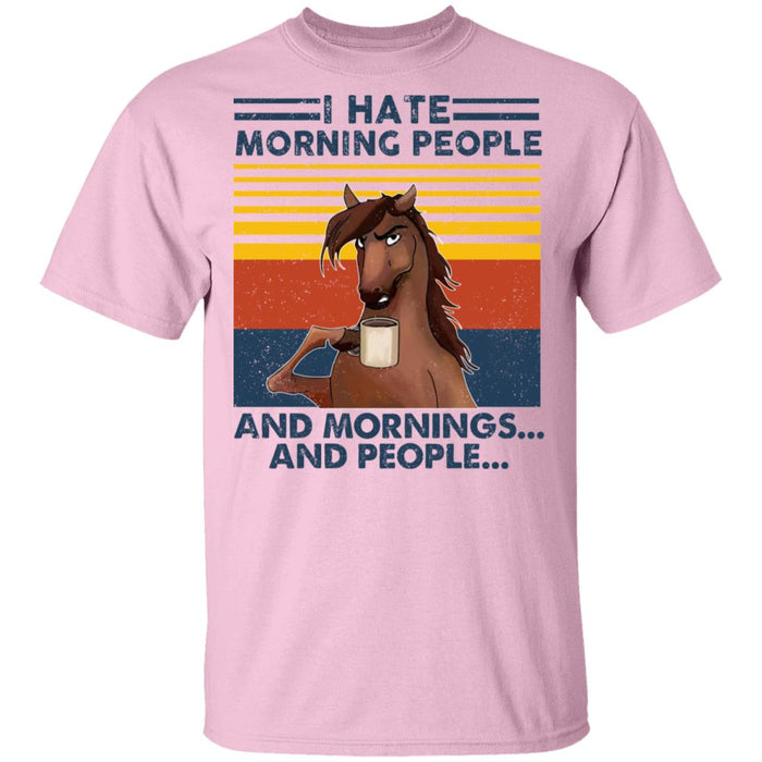 I Hate Morning People Horse Shirt