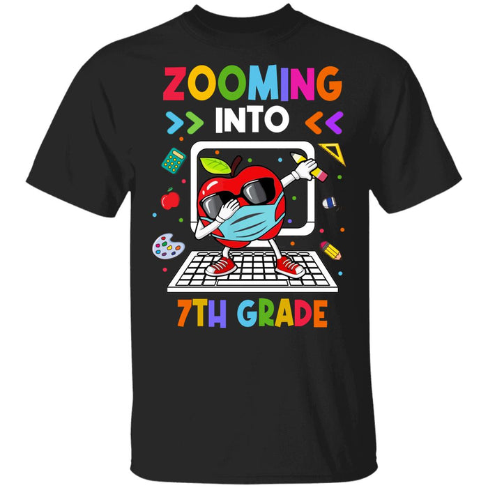 Back to School Quarantine Zooming Into 7th Grade Youth T-Shirt