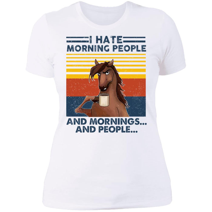 I Hate Morning People Horse Shirt