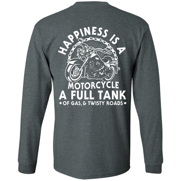 Happiness is a motorcycle a full tank Motorcycle Shirt