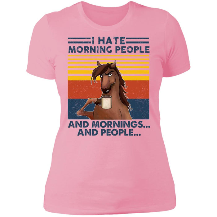 I Hate Morning People Horse Shirt