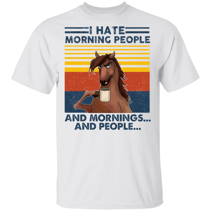 I Hate Morning People Horse Shirt