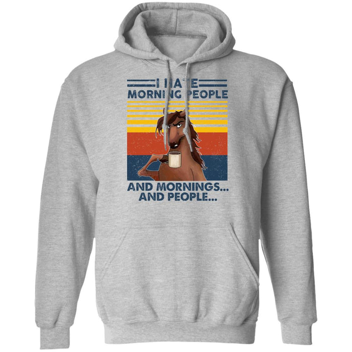 I Hate Morning People Horse Shirt