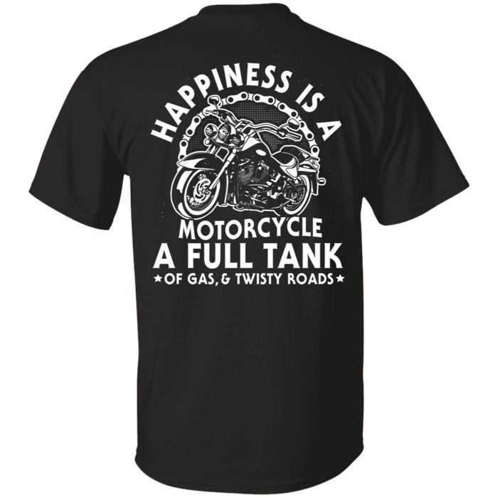 Happiness is a motorcycle a full tank Motorcycle Shirt