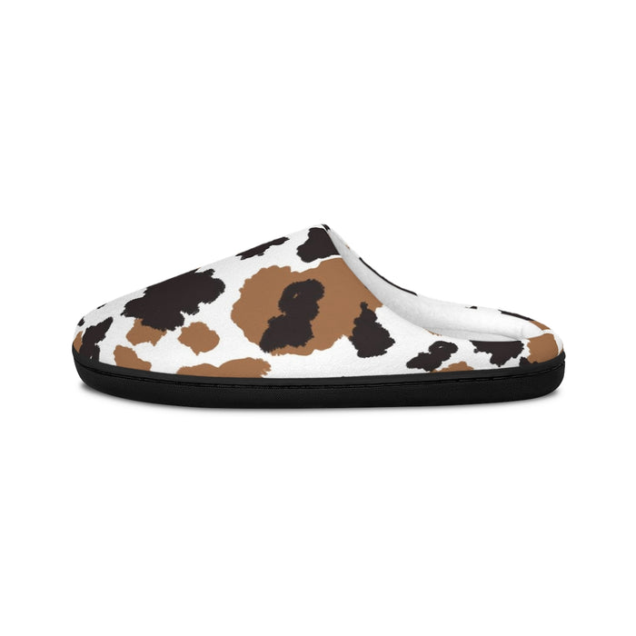 Brown Cow Print Slippers for Women