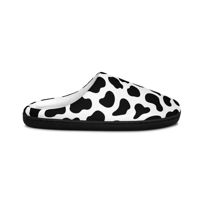 Black/White Cow Print Slippers For Women