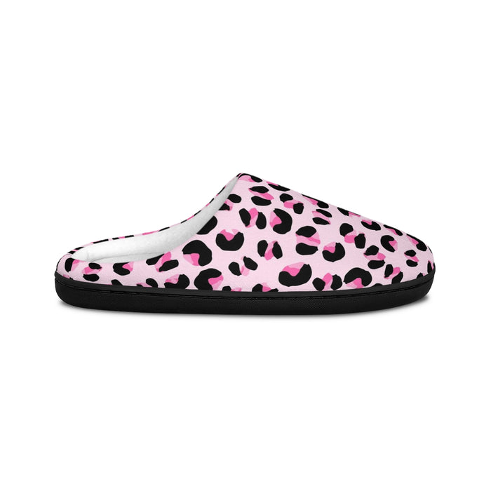 Pink Leopard Print Slippers for Women