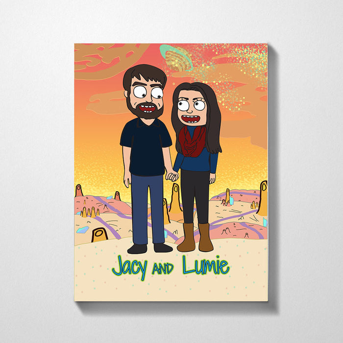 Personalized Cartoon Portrait, Custom Canvas Prints